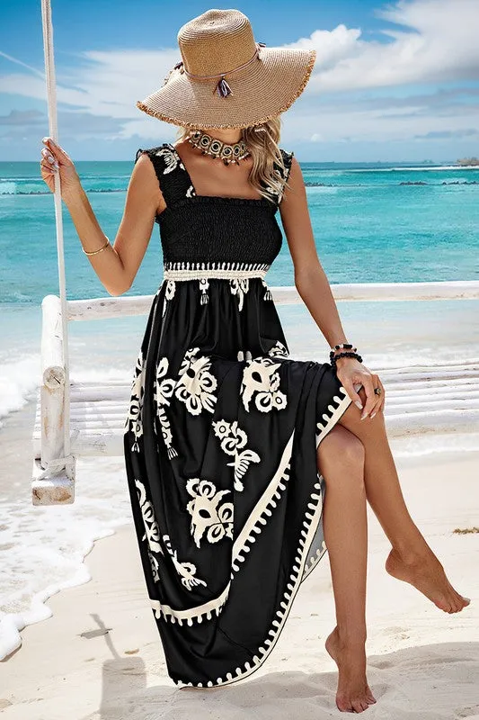 Regal II Square Neck Maxi Dress