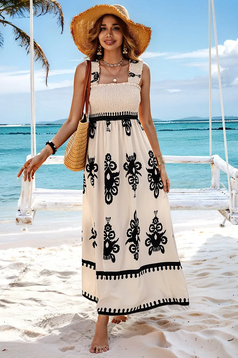 Regal II Square Neck Maxi Dress