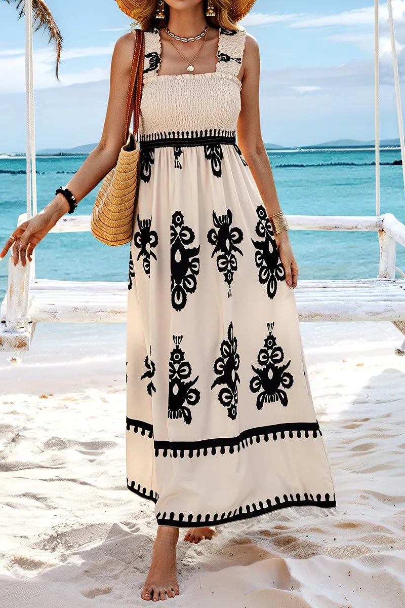 Regal II Square Neck Maxi Dress