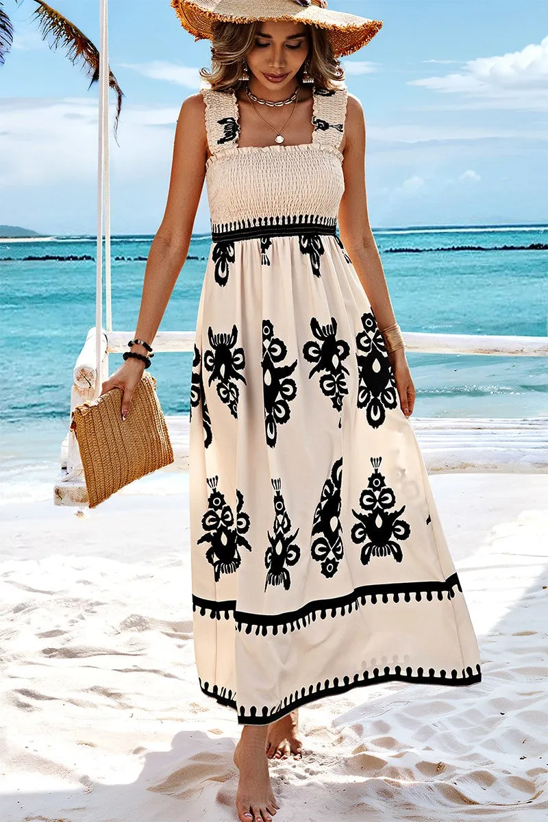 Regal II Square Neck Maxi Dress