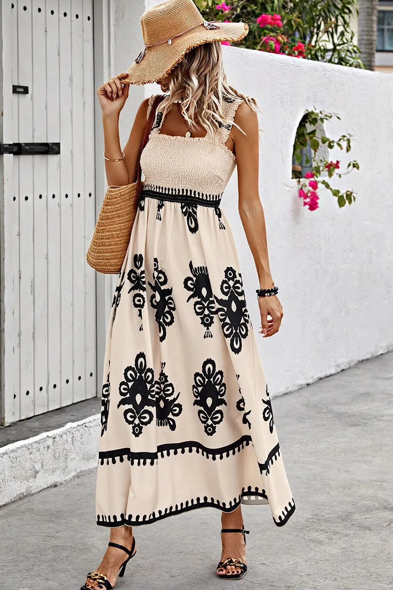Regal II Square Neck Maxi Dress