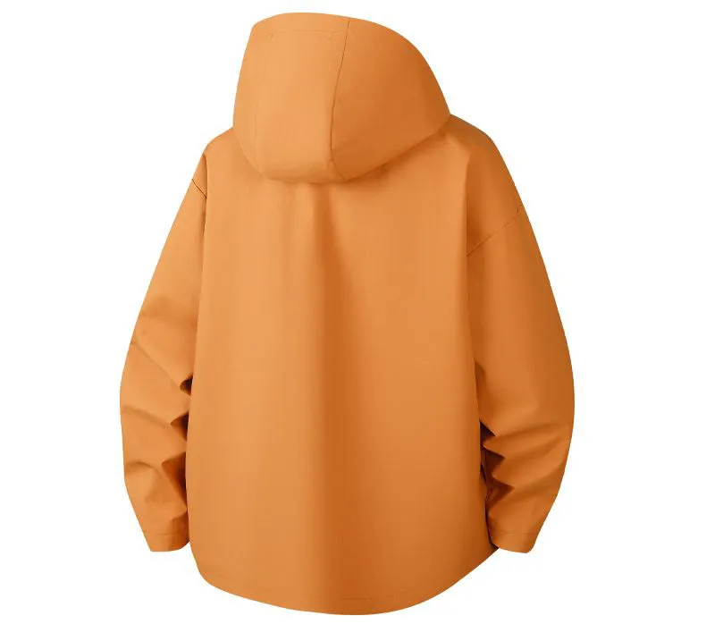 Relaxed-Fit Men's Rain Coat with Easy-to-Clean Fabric and Cargo Pocket