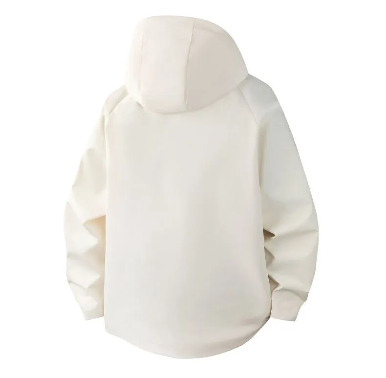 Relaxed-Fit Men's Rain Coat with Easy-to-Clean Fabric and Cargo Pocket