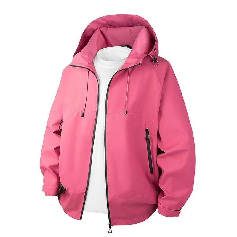 Relaxed-Fit Men's Rain Coat with Easy-to-Clean Fabric and Cargo Pocket