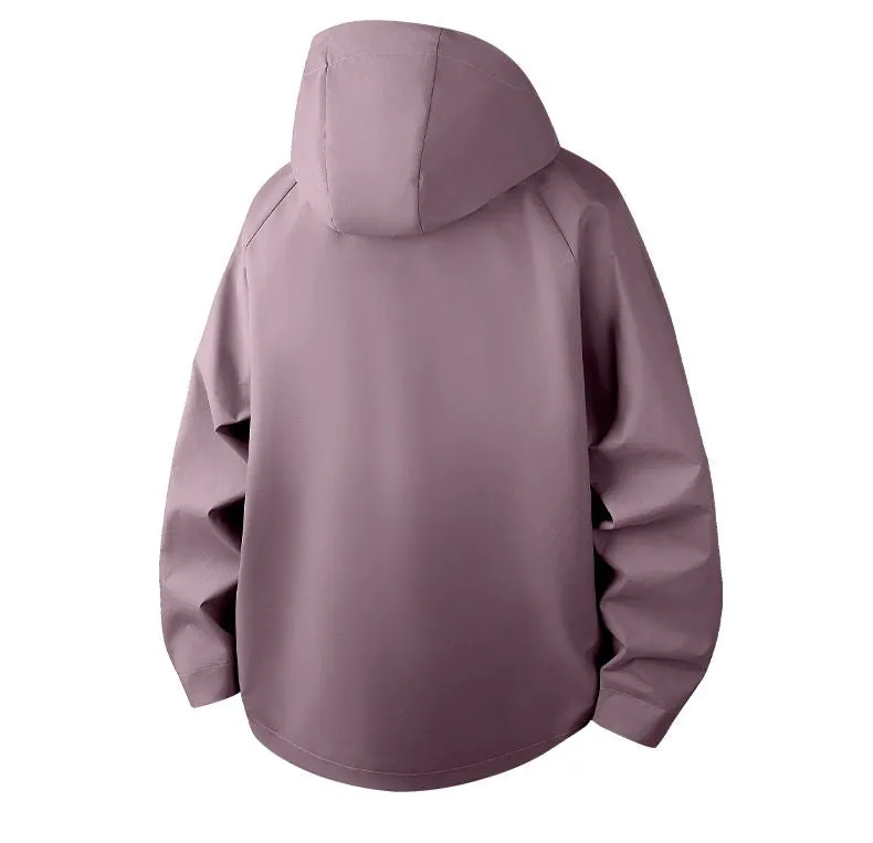 Relaxed-Fit Men's Rain Coat with Easy-to-Clean Fabric and Cargo Pocket
