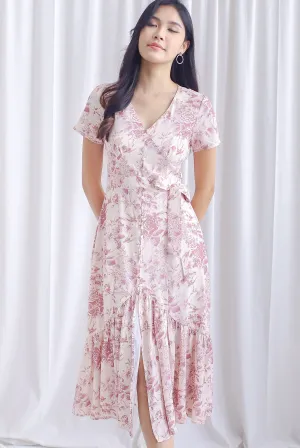 *Restocked* TDC Geovana Slit Mermaid Maxi Dress In Pink Porcelain