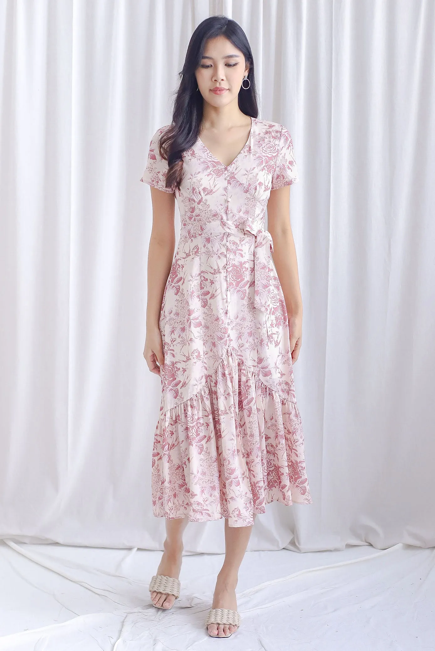 *Restocked* TDC Geovana Slit Mermaid Maxi Dress In Pink Porcelain