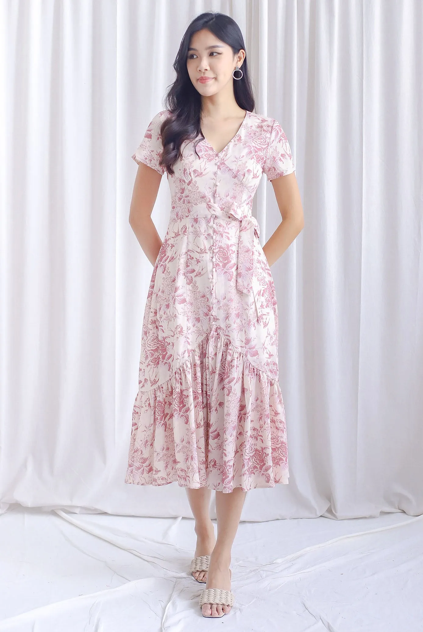*Restocked* TDC Geovana Slit Mermaid Maxi Dress In Pink Porcelain