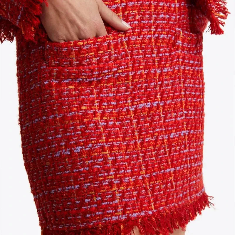 Rich & Royal Mini Skirt with Fringes