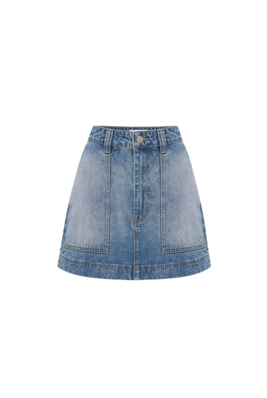 ROWIE Georgia Denim Mini Skirt - Classic Wash