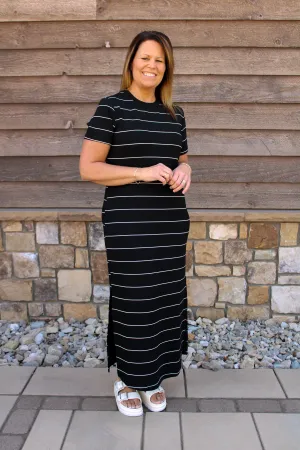 ROZI STRIPED MAXI DRESS