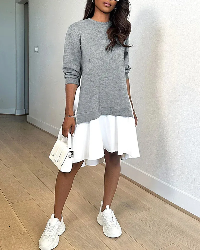 Sandra - Sweatshirt dresses with ruffles