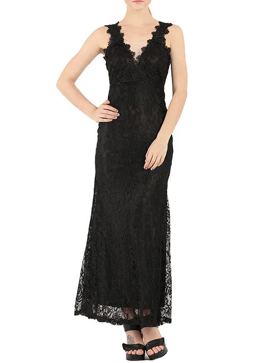 Sexy Deep V-neck Sleeveless Halter Dress