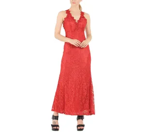 Sexy Deep V-neck Sleeveless Halter Dress
