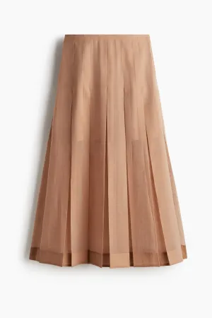 Sheer pleated skirt