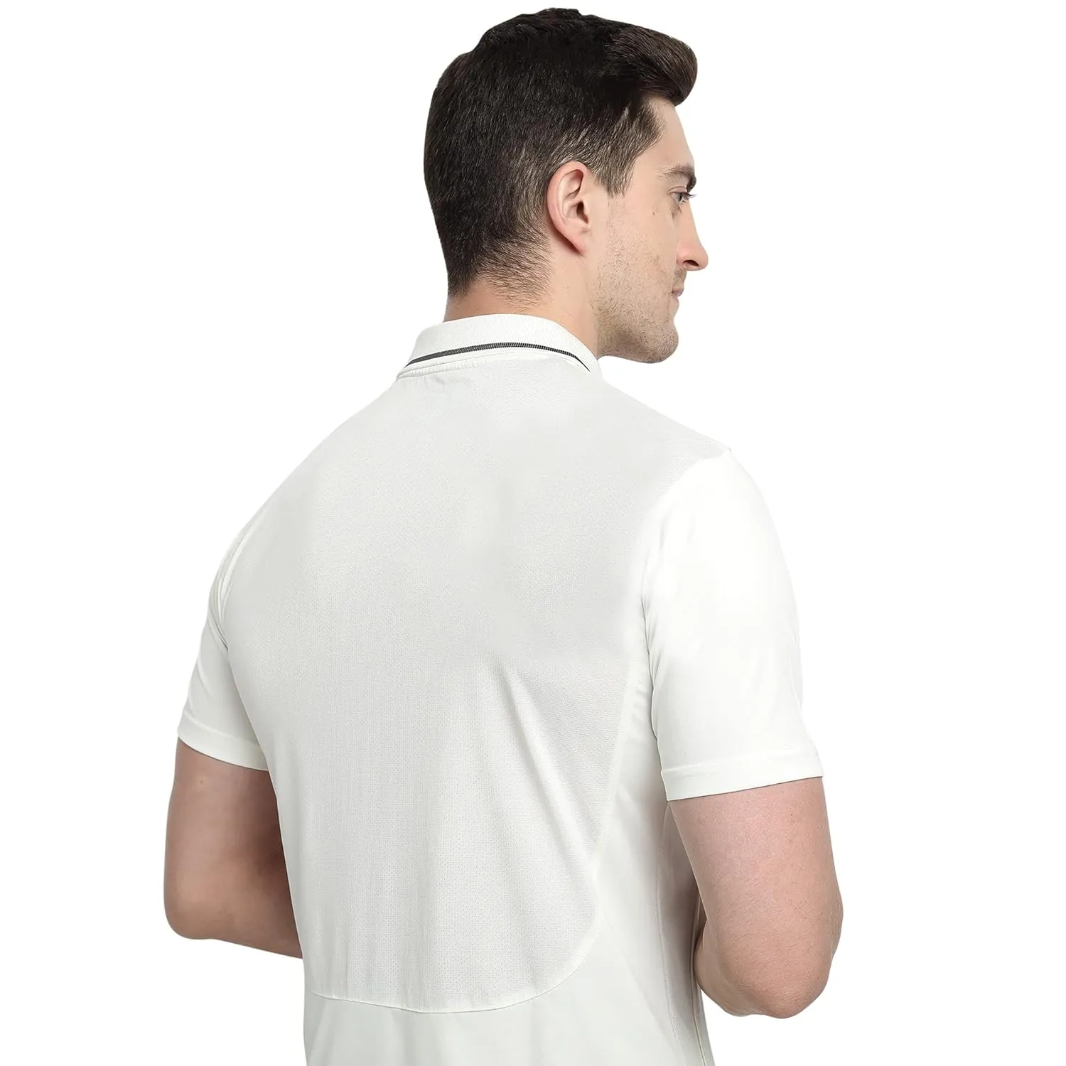 Shrey Premium Off White Cricket Shirt Half Sleeves Size