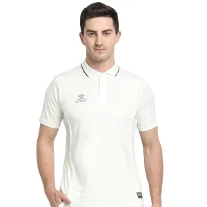 Shrey Premium Off White Cricket Shirt Half Sleeves Size