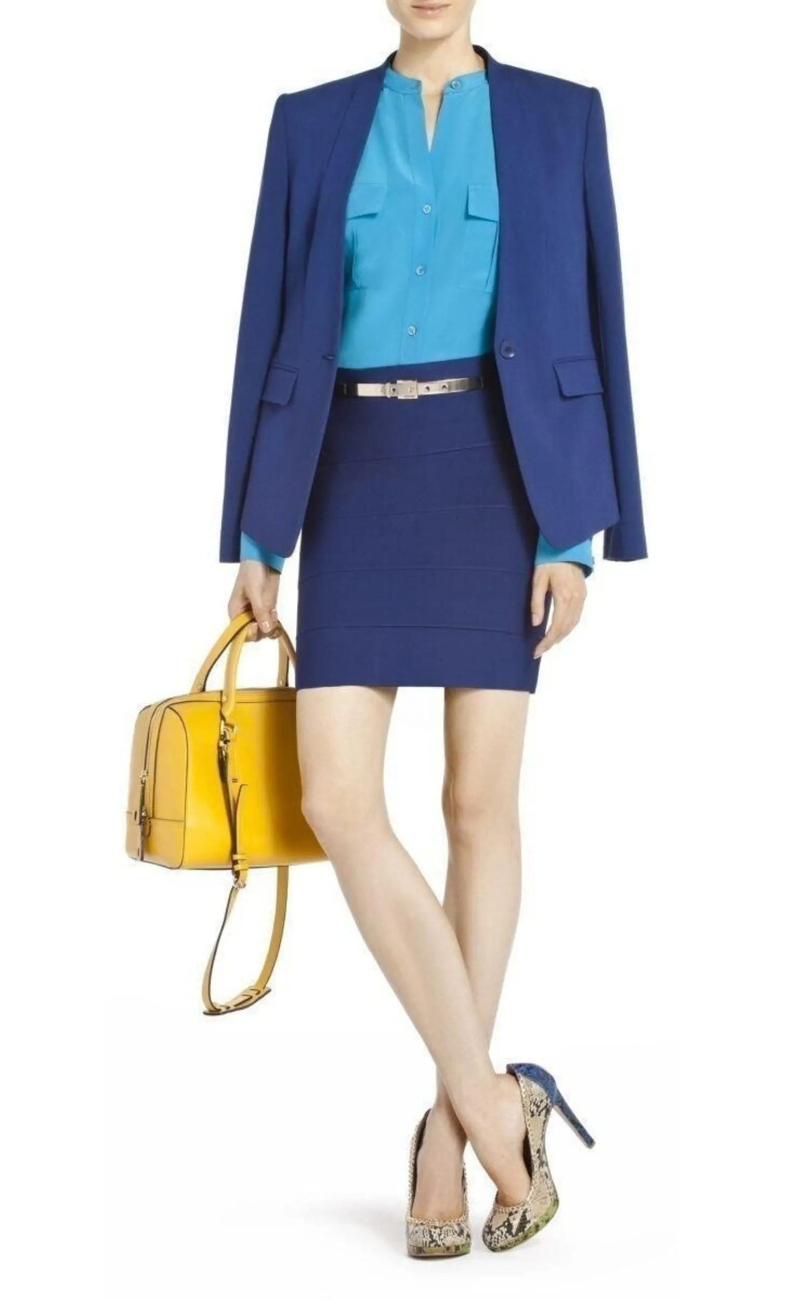 Simone Depths Blue Bandage Skirt