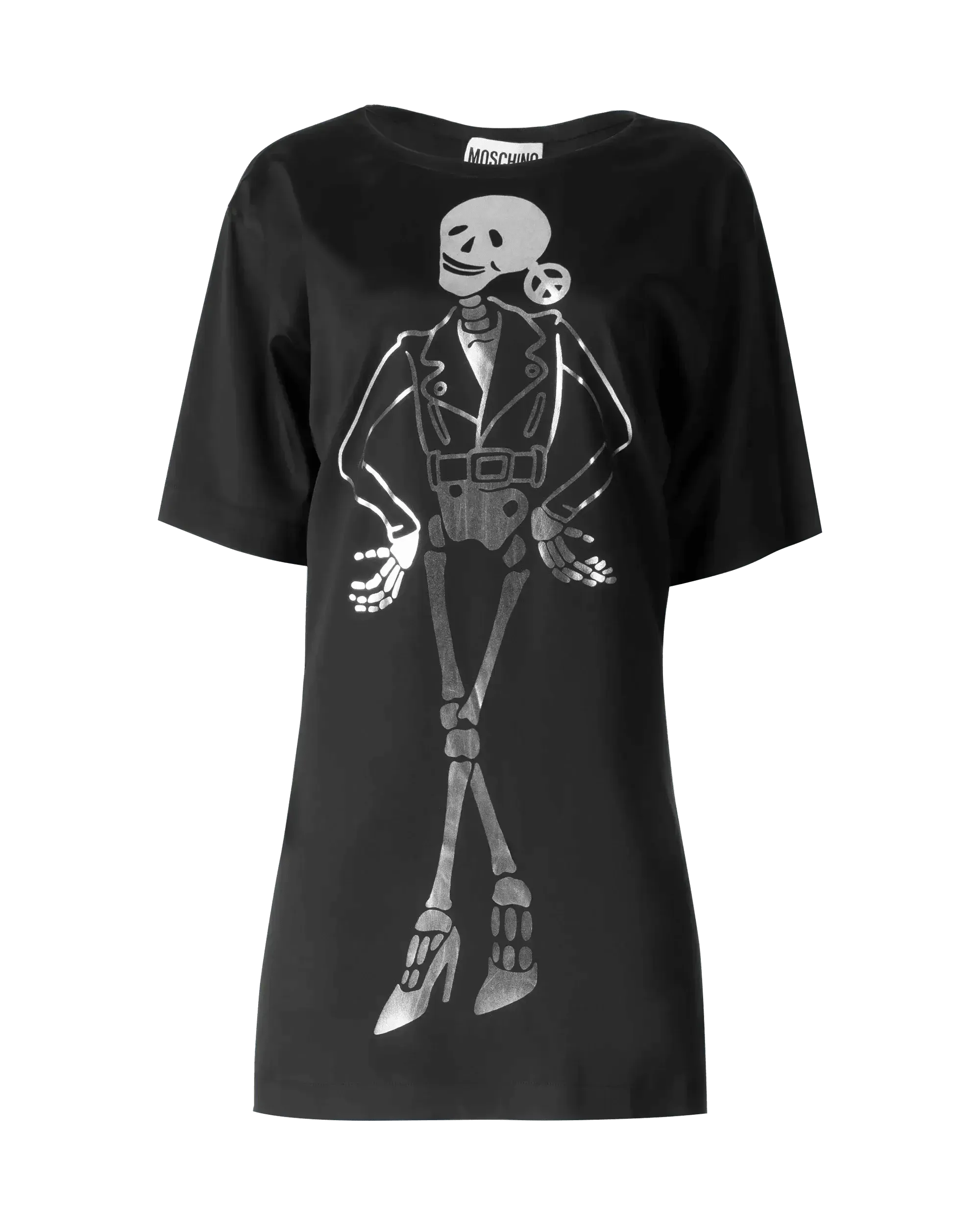 Skeleton Print T-Shirt Dress