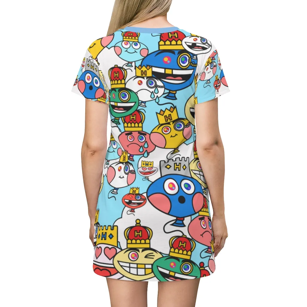 SKY COMMANDER CHIP Blue T-Shirt Dress