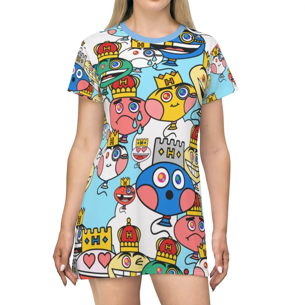 SKY COMMANDER CHIP Blue T-Shirt Dress