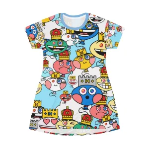 SKY COMMANDER CHIP Blue T-Shirt Dress