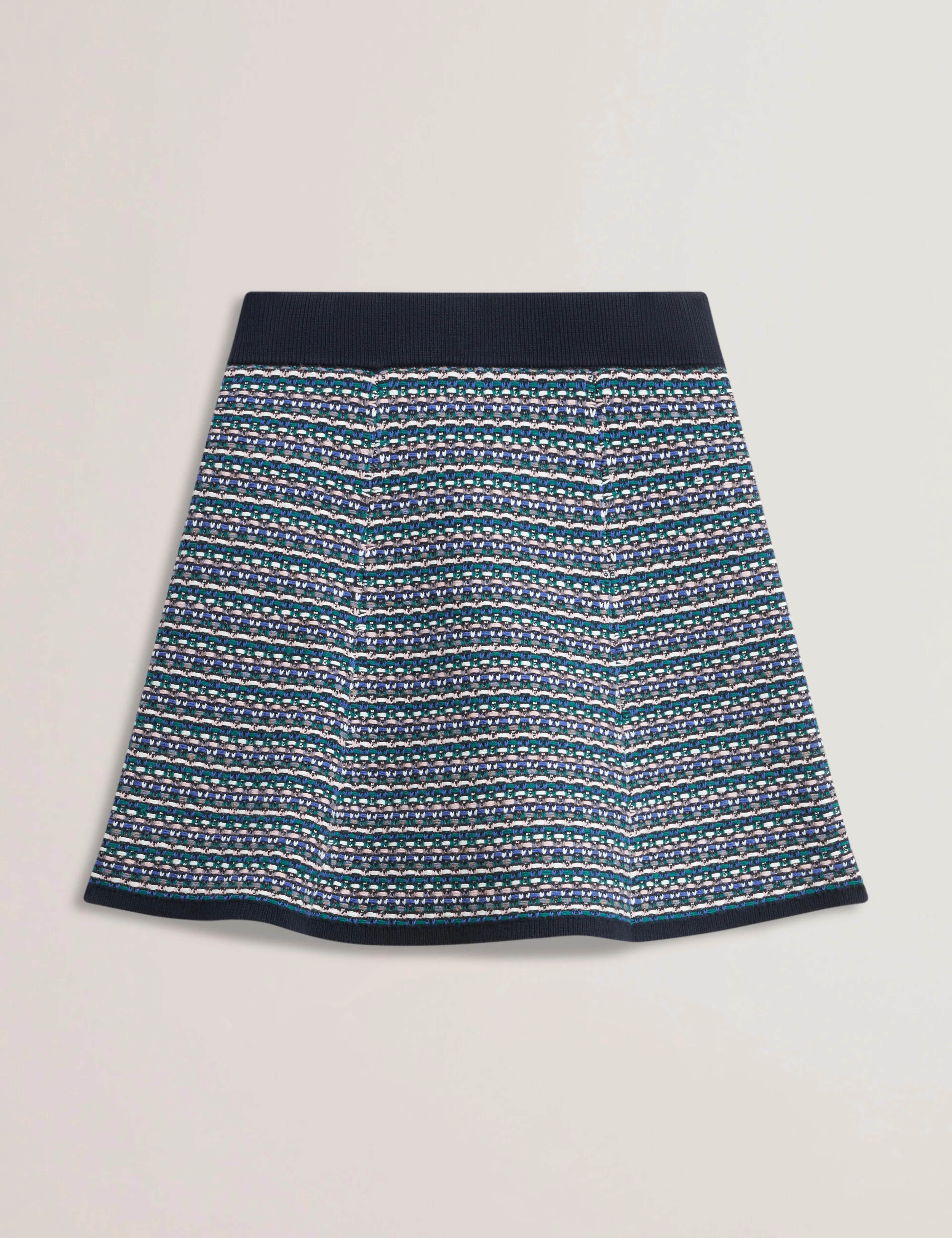 Skylhaa Interest Stitch Knitted Mini Skirt Navy
