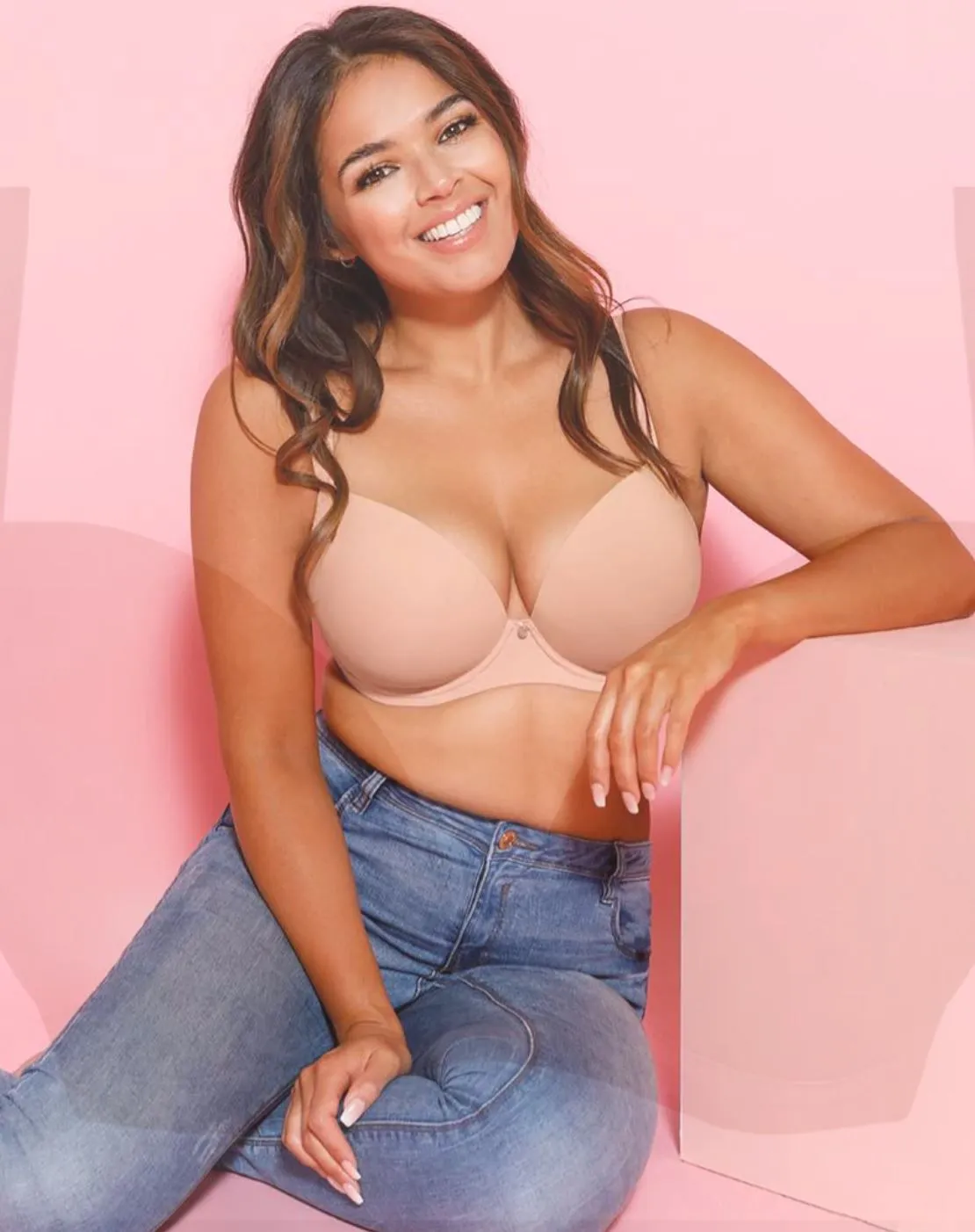 Smoothie T-Shirt Plunge Bra Latte