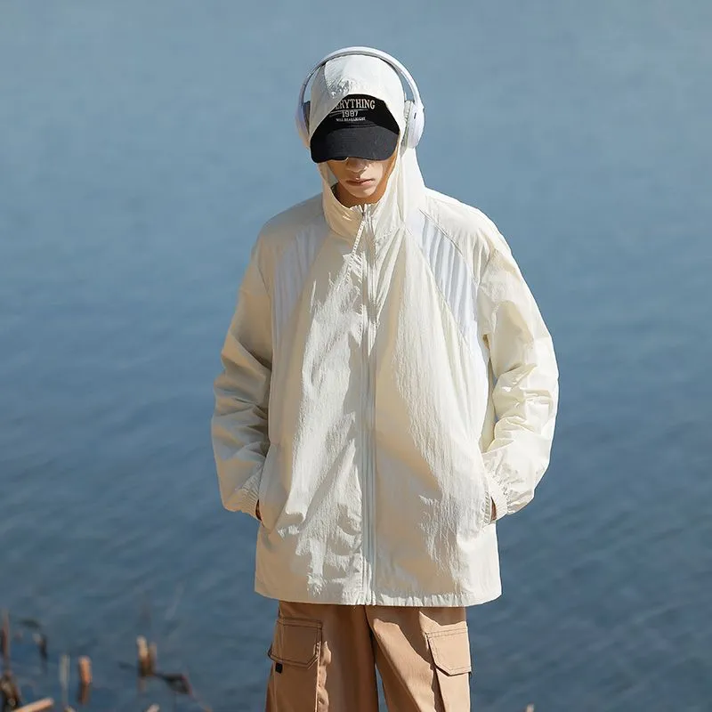 Solid Color Summer Windbreaker with UPF50  Sun Protection