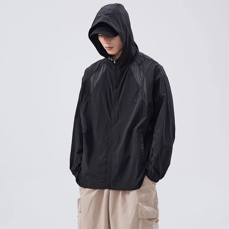 Solid Color Summer Windbreaker with UPF50  Sun Protection