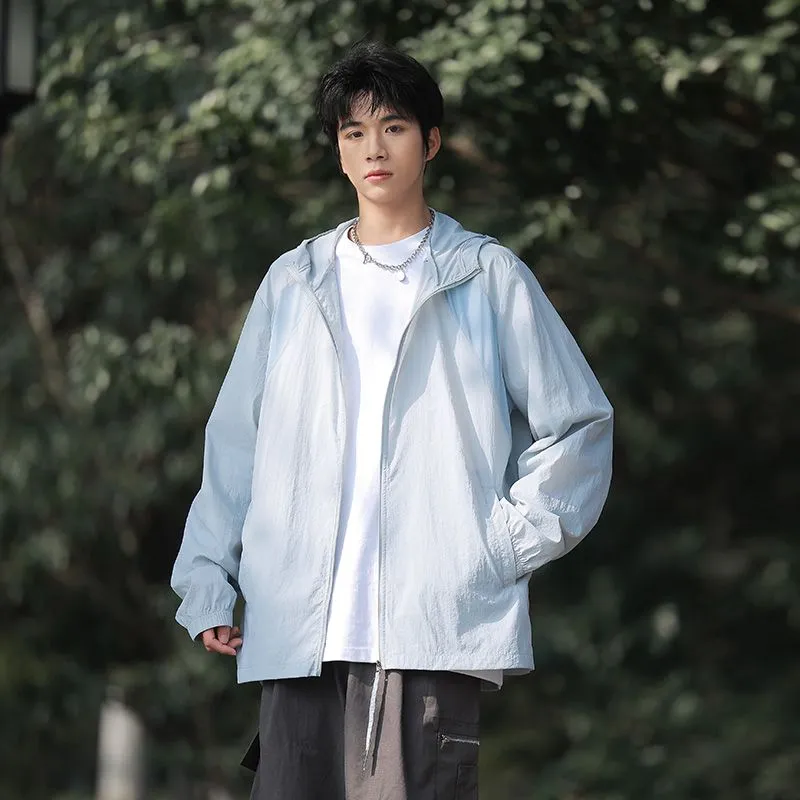 Solid Color Summer Windbreaker with UPF50  Sun Protection
