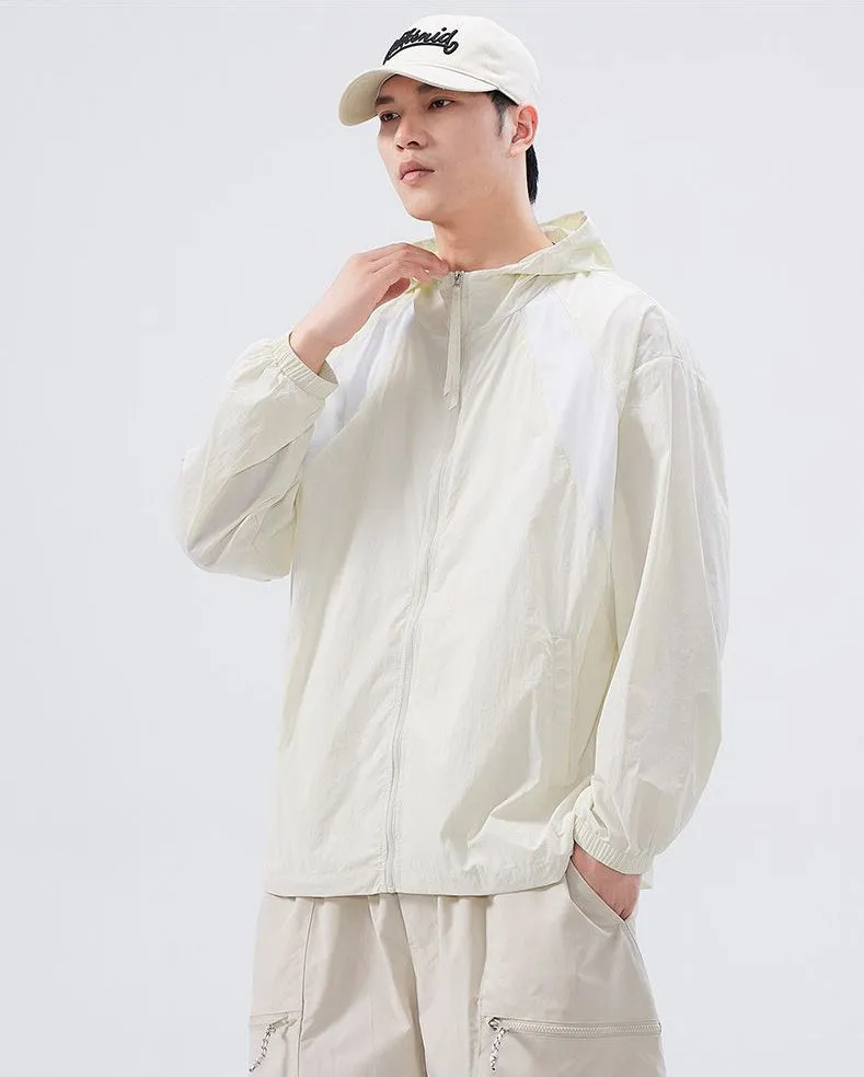 Solid Color Summer Windbreaker with UPF50  Sun Protection