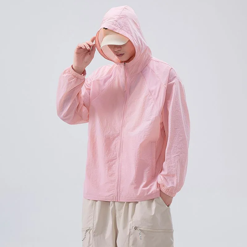Solid Color Summer Windbreaker with UPF50  Sun Protection