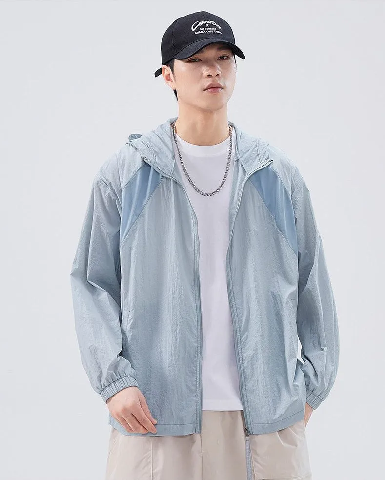 Solid Color Summer Windbreaker with UPF50  Sun Protection