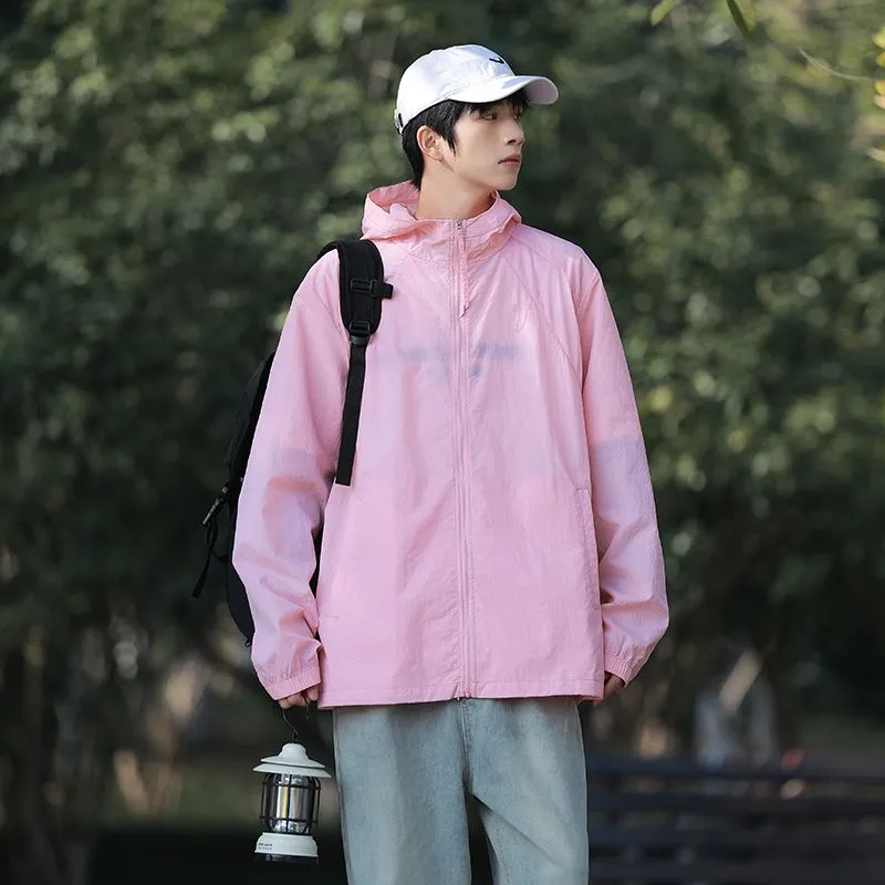 Solid Color Summer Windbreaker with UPF50  Sun Protection