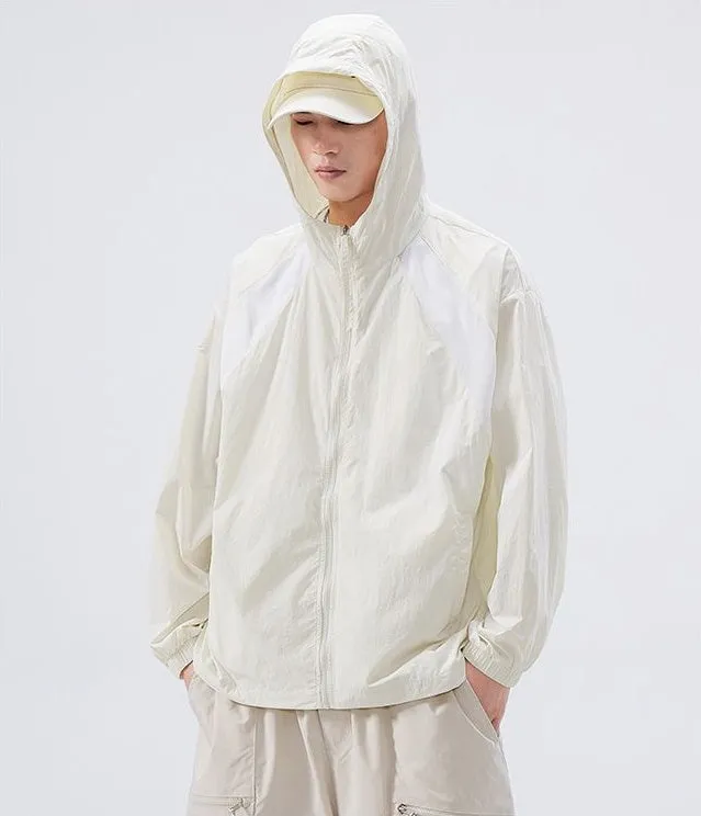 Solid Color Summer Windbreaker with UPF50  Sun Protection