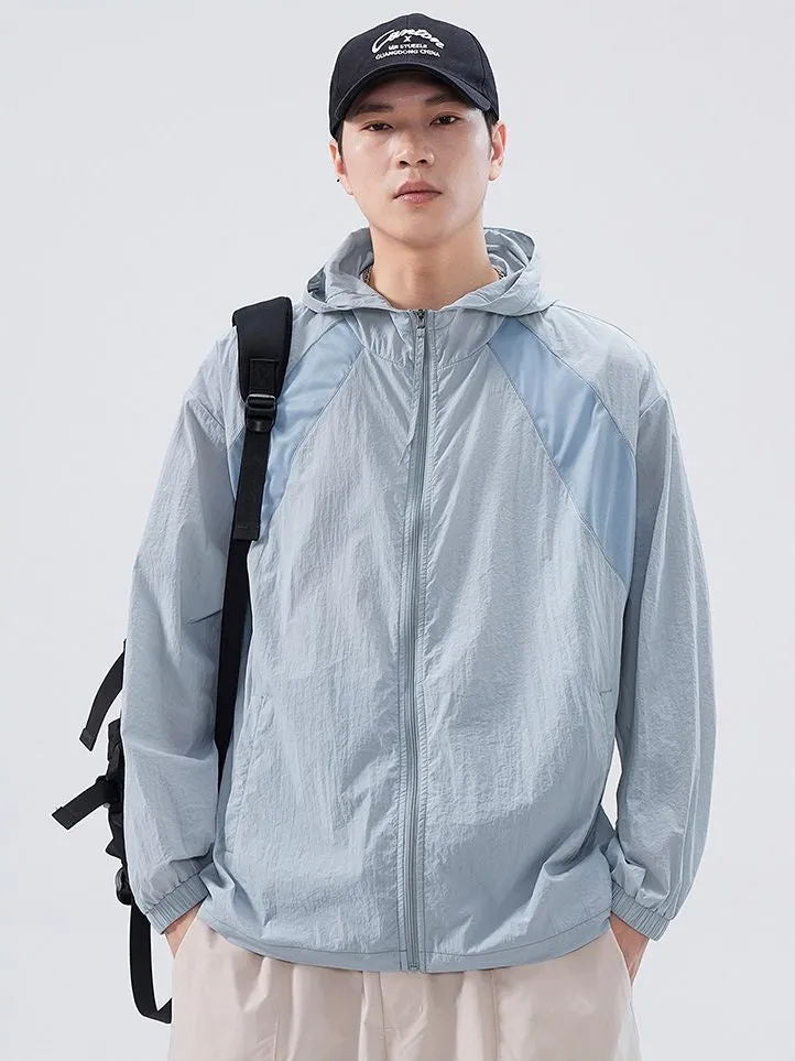 Solid Color Summer Windbreaker with UPF50  Sun Protection