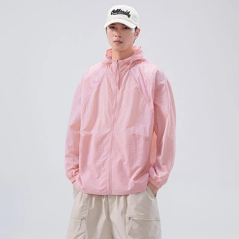 Solid Color Summer Windbreaker with UPF50  Sun Protection