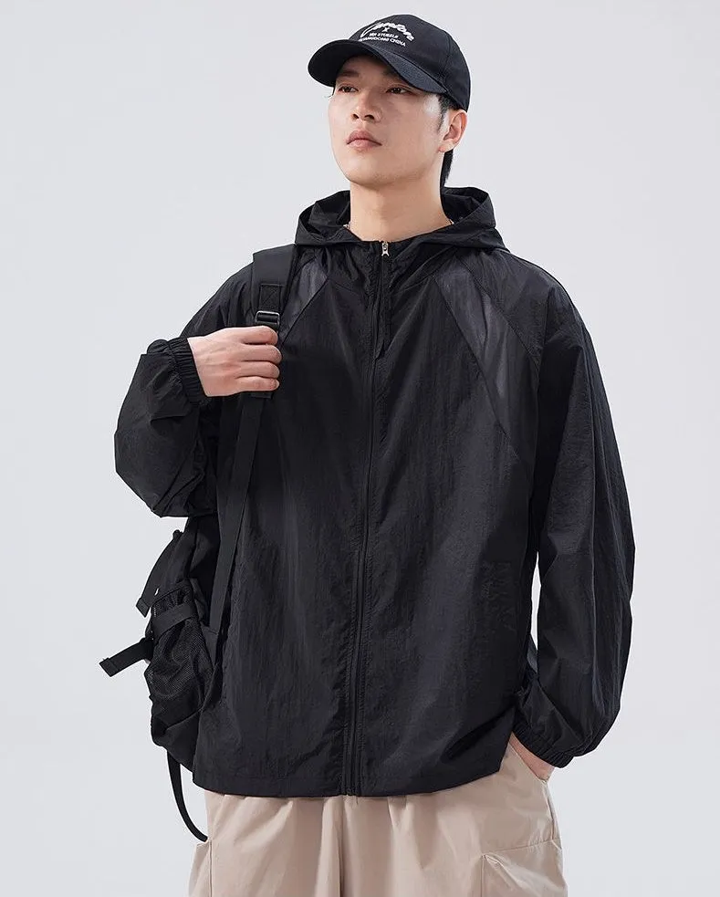 Solid Color Summer Windbreaker with UPF50  Sun Protection