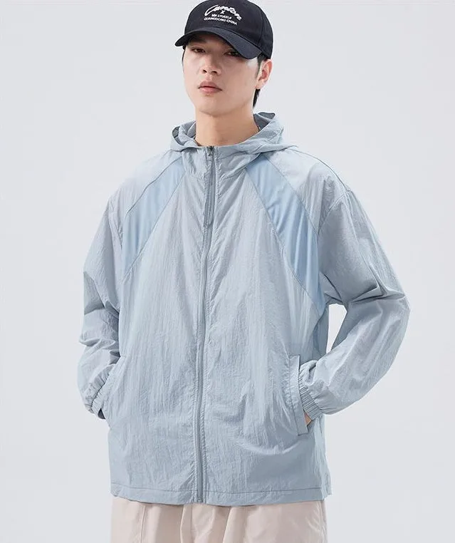 Solid Color Summer Windbreaker with UPF50  Sun Protection
