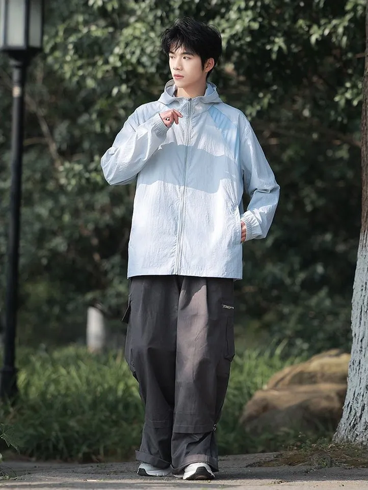 Solid Color Summer Windbreaker with UPF50  Sun Protection