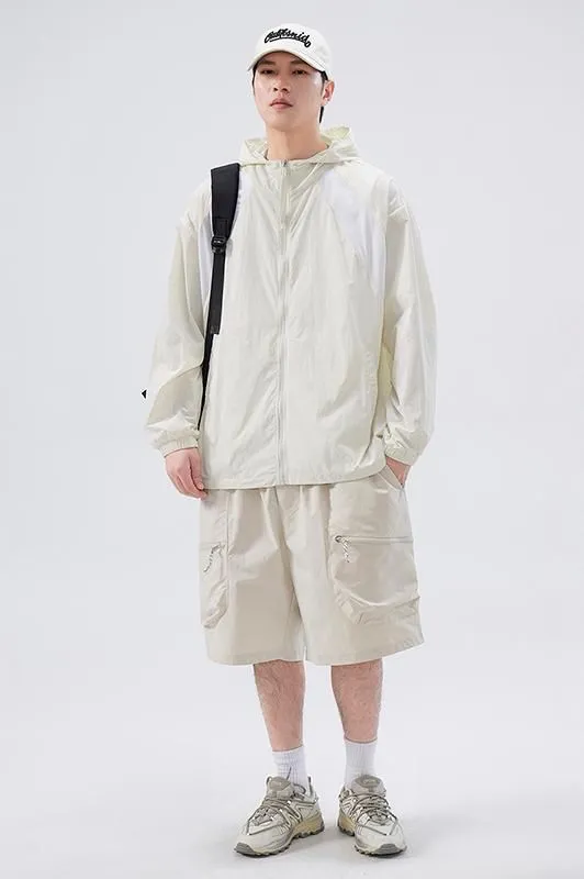 Solid Color Summer Windbreaker with UPF50  Sun Protection
