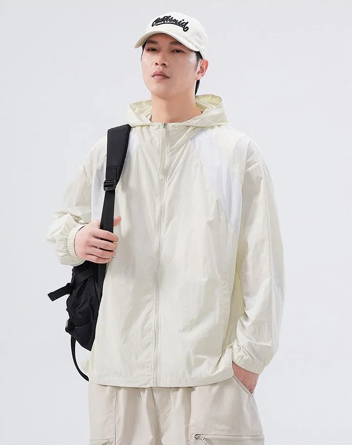 Solid Color Summer Windbreaker with UPF50  Sun Protection