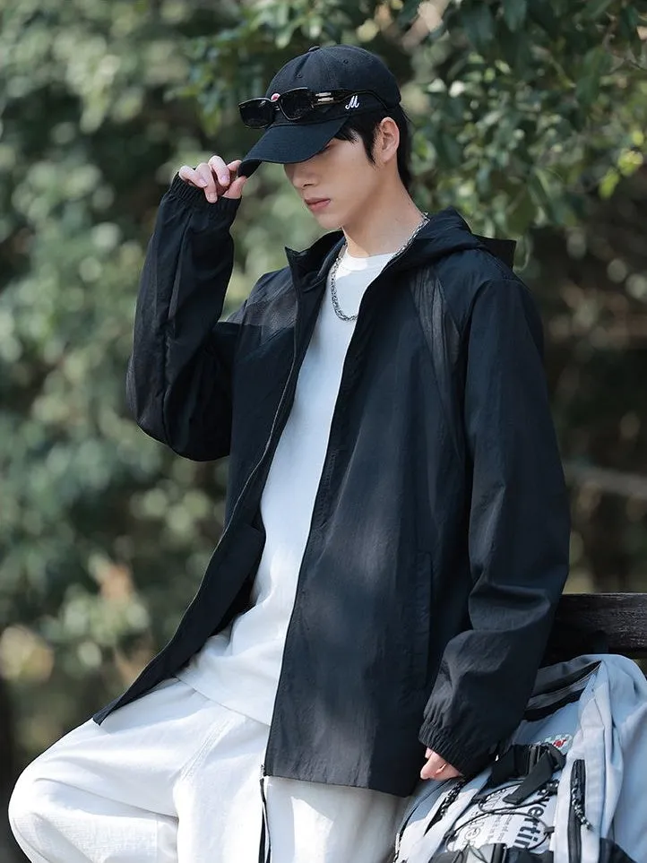 Solid Color Summer Windbreaker with UPF50  Sun Protection