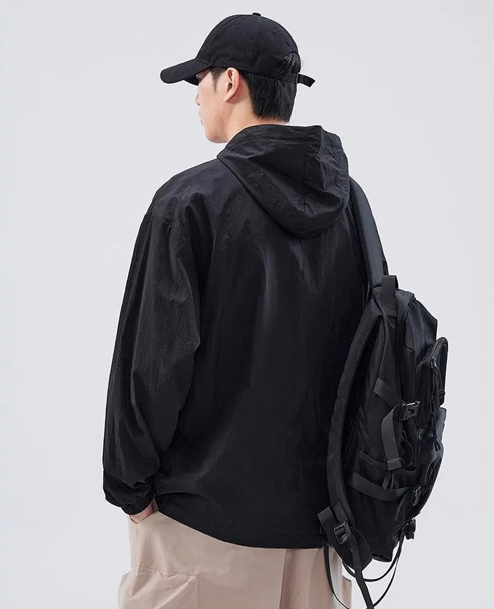 Solid Color Summer Windbreaker with UPF50  Sun Protection