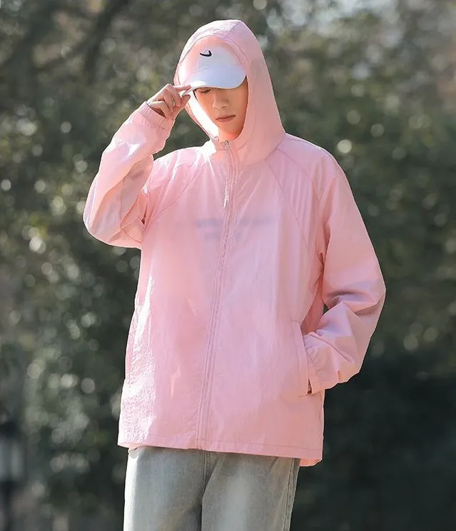 Solid Color Summer Windbreaker with UPF50  Sun Protection