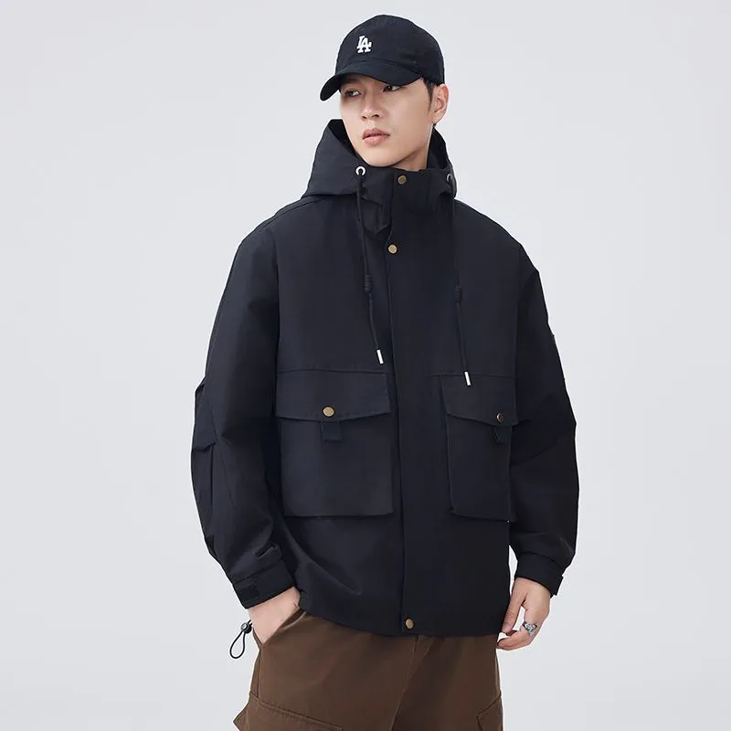 Solid Color Windproof Raincoat for Outdoor Adventures