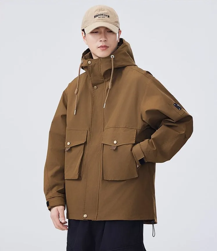 Solid Color Windproof Raincoat for Outdoor Adventures