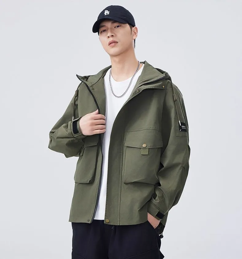 Solid Color Windproof Raincoat for Outdoor Adventures