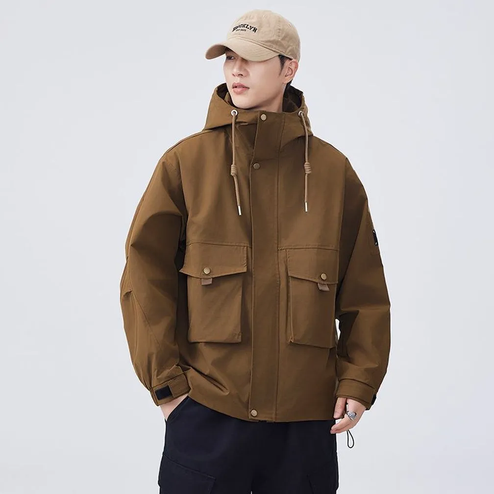 Solid Color Windproof Raincoat for Outdoor Adventures